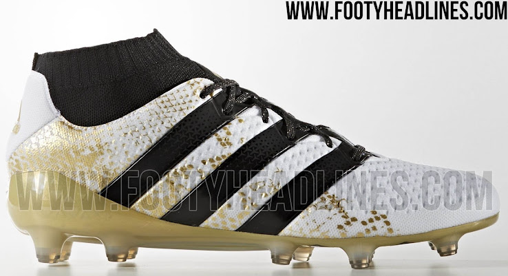 White / Gold Adidas Ace Primeknit Stellar Pack 2016-2017 Boots ... This is the Adidas Ace Primeknit Stellar Pack Boot.